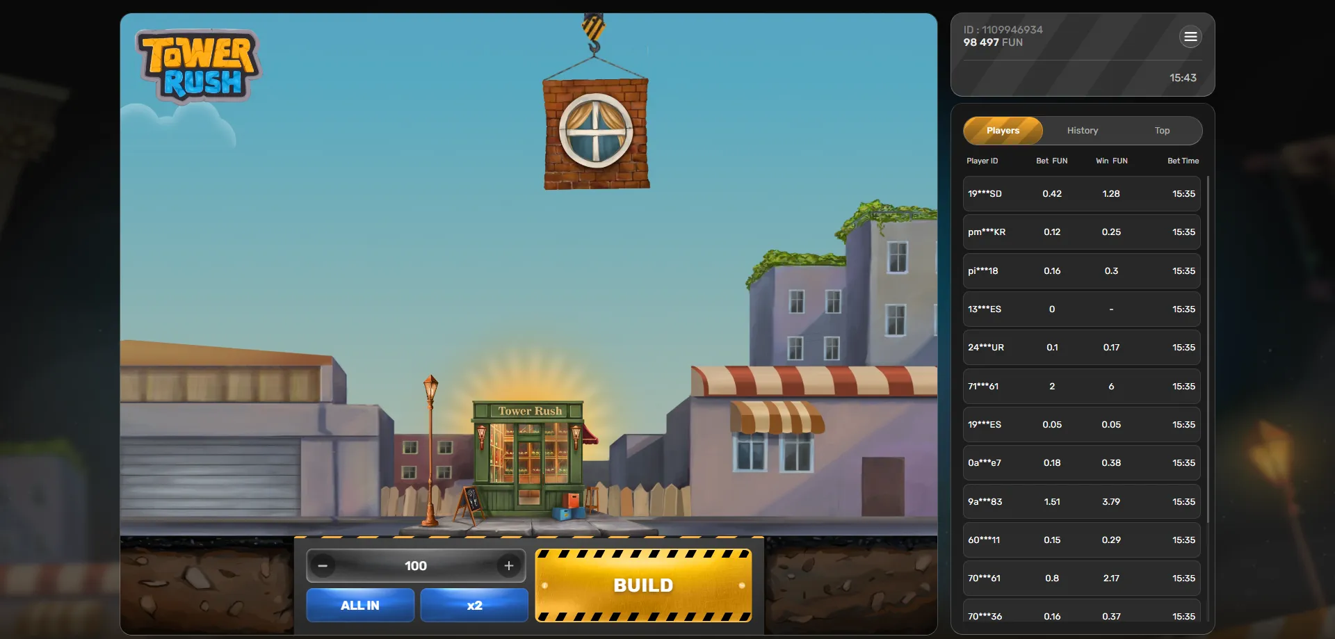 تطبيق tower rush على الهاتف المحمول — تجربة سلسة بدون تحميل